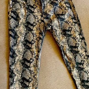 CABI snakeskin jeans